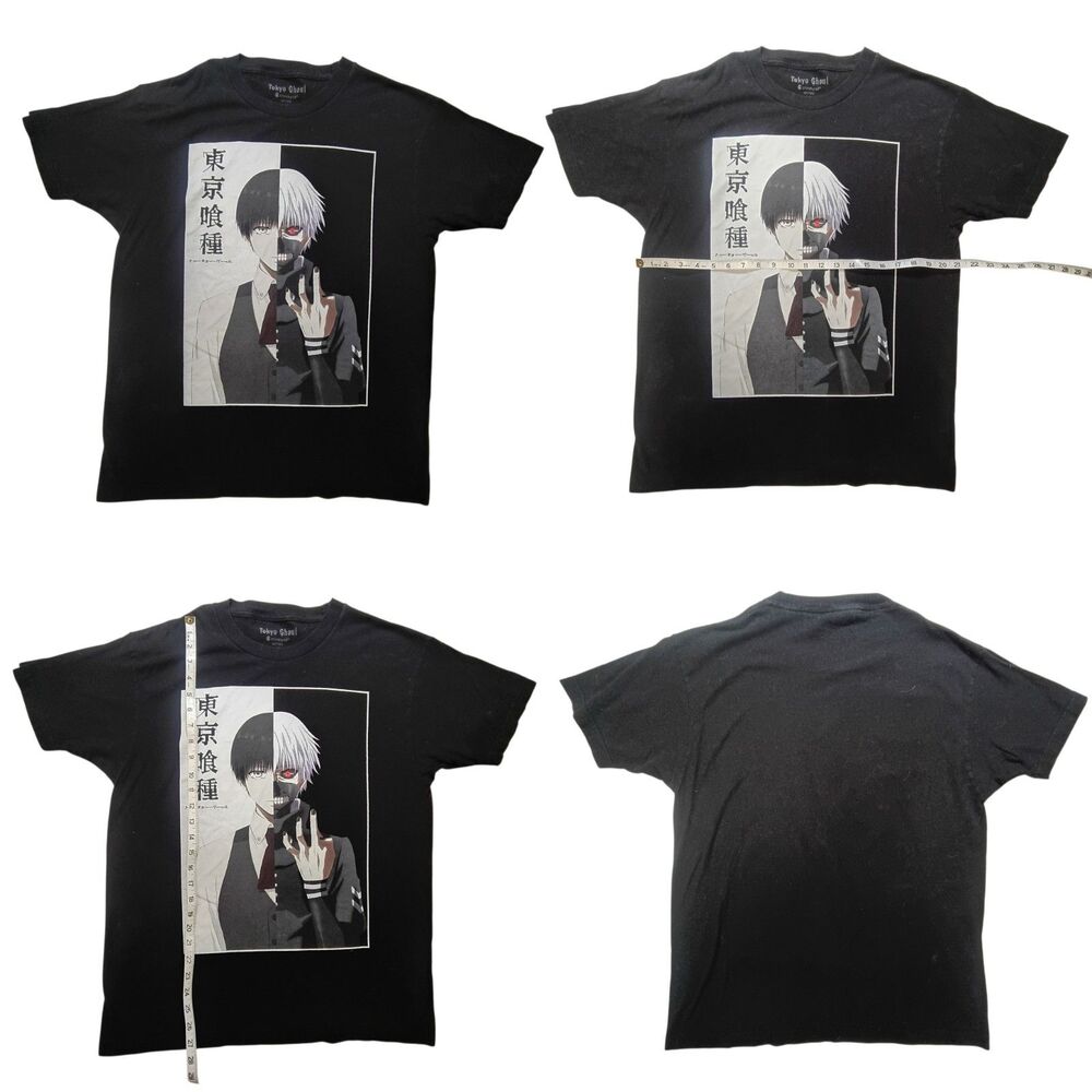 Tokyo Ghoul Funimation Large Anime Black Faded Shirt Large Distressed Look